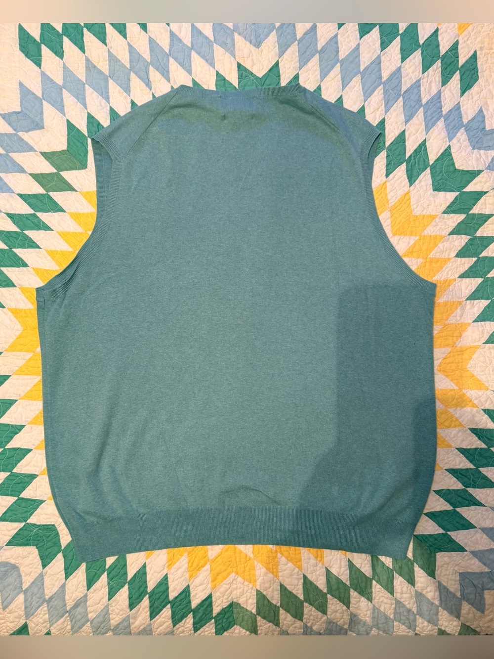 Polo Ralph Lauren Green V-Neck Cotton Sweater Vest - XXL - Tall - Picture 2 of 4